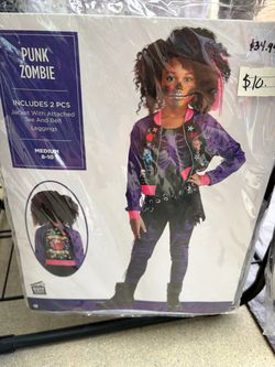 Punk Zombie Kids Halloween Costume Medium 8-10