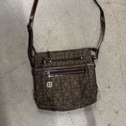 Giani Bernini Black Ostrich-Embossed Faux Leather Crossbody Bag - Multi-Pocket Organizer