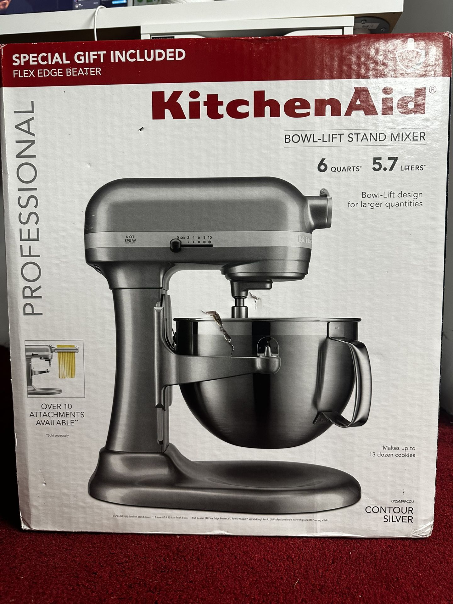 KitchenAid Professional 6 Qt Stand Mixer - Contour Silver (NEW, w/ BONUS!)