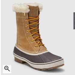Eddie Bauer Mens Hunt Sherpa Fur Lined Boot Size 9.5
