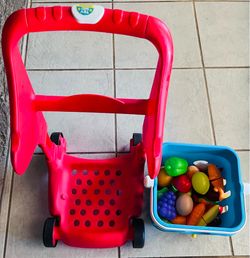 Hight-Adjustable Target Shopping Cart with music