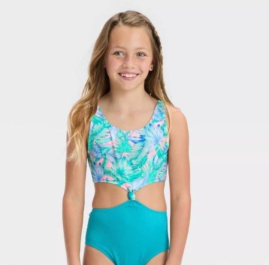 Kids Girls Swimming Wear Sizes 4-5,6-7,8,10-12,14.