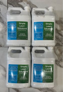 Simple Lawn Solutions Liquid Fertilizer 1 Gal - 4 Pack NEW