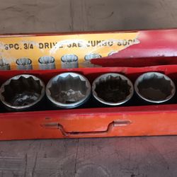 Pittsburgh 8 piece 3/4” drive socket set