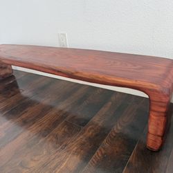 Hand made bench  cut and carved from one eucalyptus log