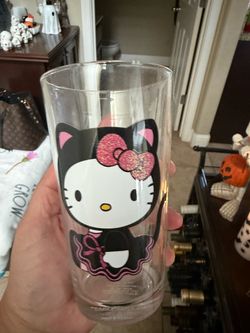 Hello Kitty Clear Drinking Glass