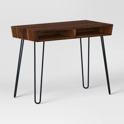 Hairpin Writing Desk With Storage