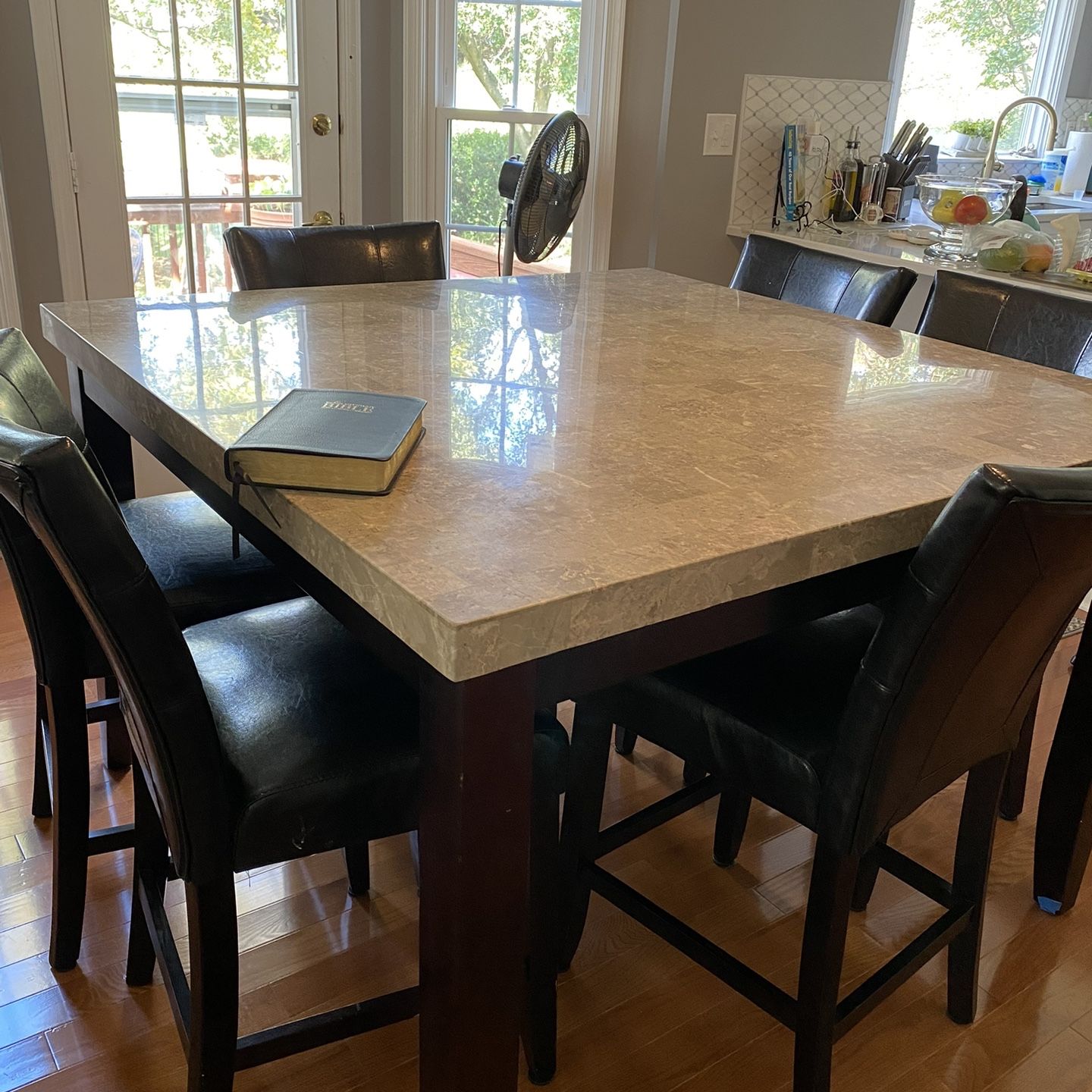 Beige Stone Table & Chairs 