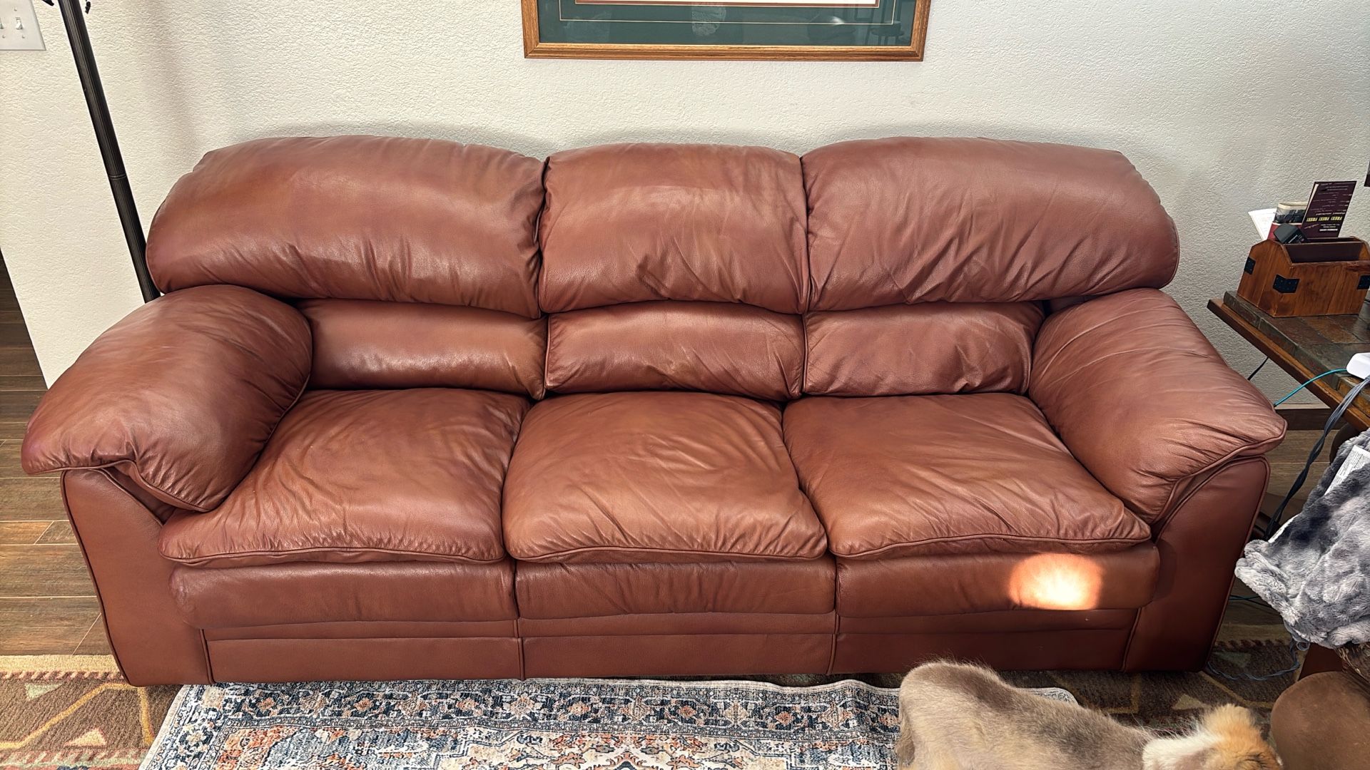 Brown Leather Couch