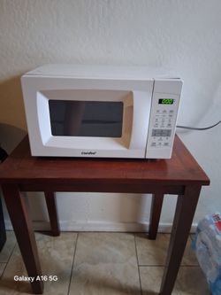 Microwave and Table
