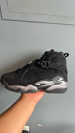 Air Jordan 8 Retro GS  Black Silver Sneakers