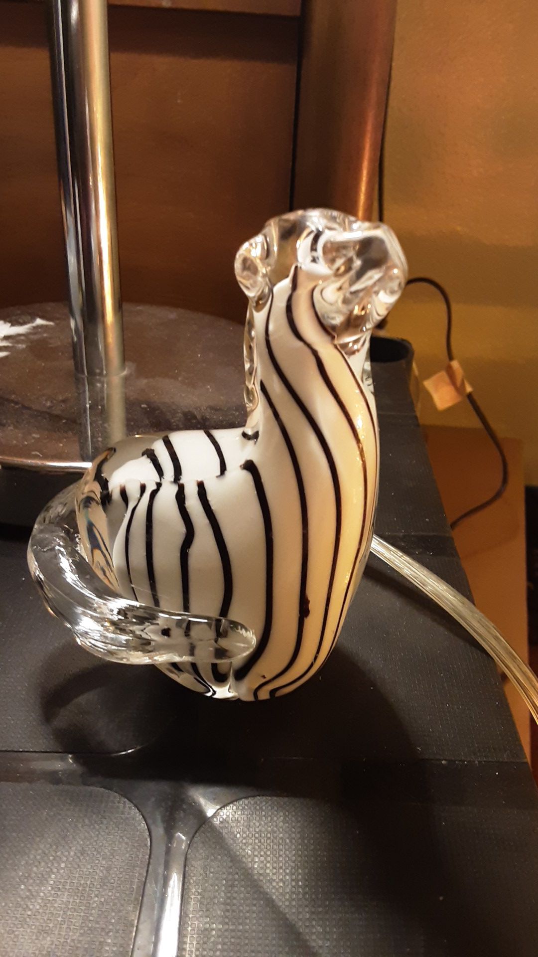 Murano glass zebra paperweight