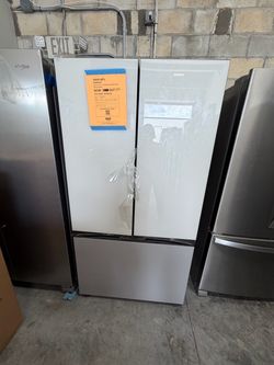 Samsung French Door Refrigerator White Glass