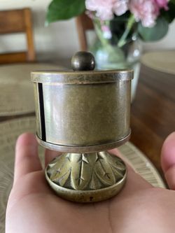 Brass Stamp Dispenser Round Footed