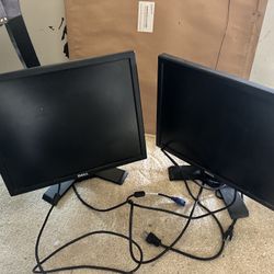 2 Dell Monitors With HDMI Chords 