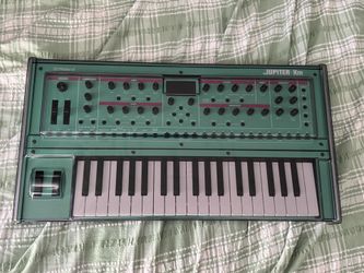 Roland Jupiter XM with decksaver, myvolts usb c plug