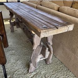 Primitive Console Table  Western Hames Recalaimed Farm Wood Console Table  