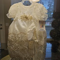 Girls Dress For Baptism Size 9 To 12 Months