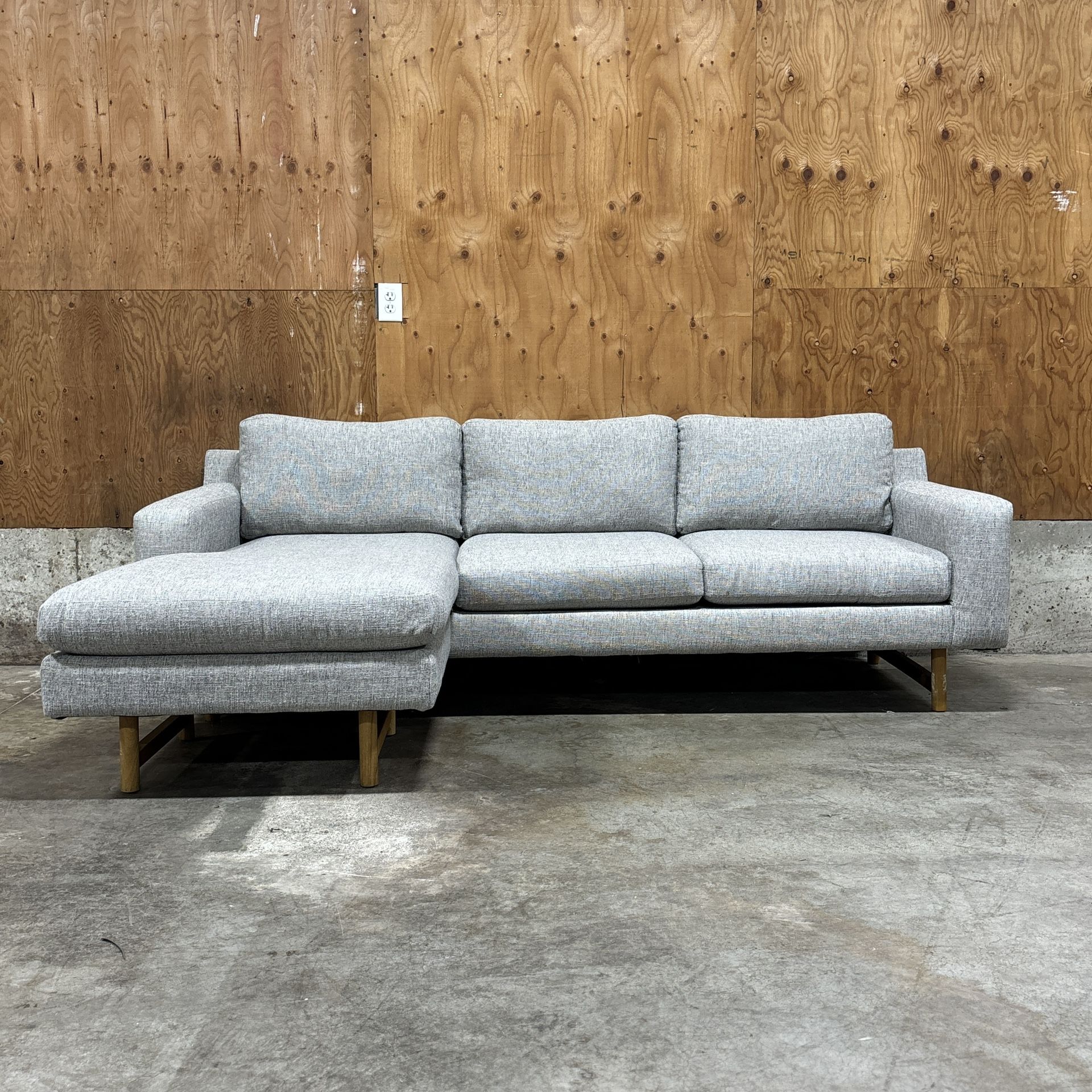 West Elm Eddy Sectional Couch With Reversible Chaise