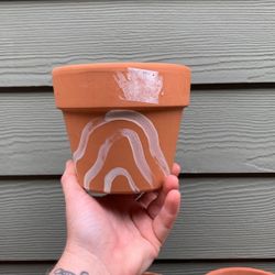 Hand-painted Terra Cotta Pot
