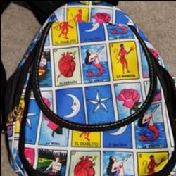 Mexican loteria cards backpack