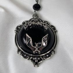 Black Gothic Bat Pendant