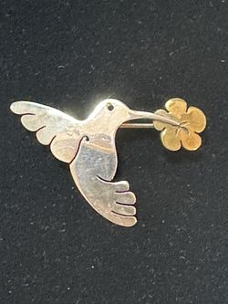 Sterling Silver Hummingbird Pin