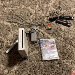 Wii Console 2 Controllers 1 Nunchuck 