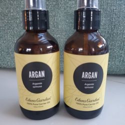 2 Eden's Garden ARGAN 100% Pure Carrier Oil (One New, One 90% Left) 