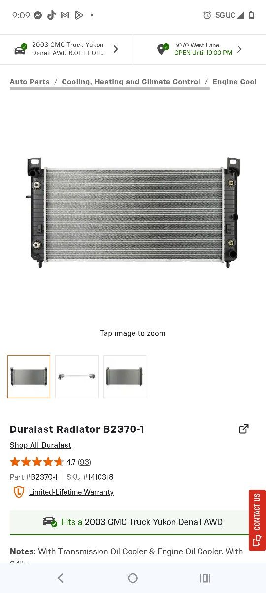 Chevy,GMC ,Yukon,Tahoe Radiator 