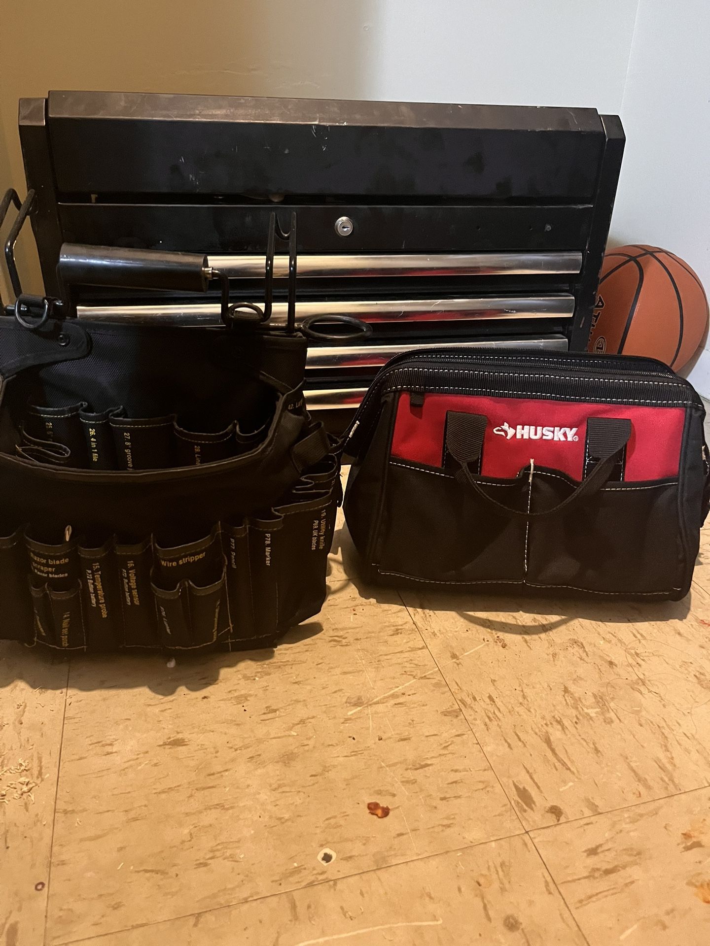 Husky Tool Box And Bag, Full of Tools 