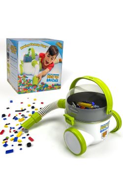 Pick Up Bricks Toy Cleanup Vacuum for Kids, Works w/Lego Bricks