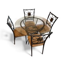 Wayfair 5-Piece Glass Dining Set – Table + 4 Chairs 