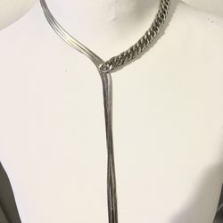 Long Necklaces for Women Statement Necklace Choker Twist Snake Chain Layered Y Shape Necklace