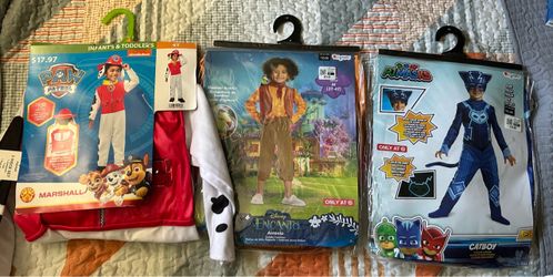 3 different children costumes sold separately
