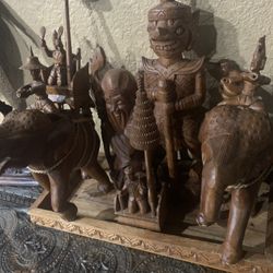 Wood Handcrafted  Indonesia And Indian Itam For Sale