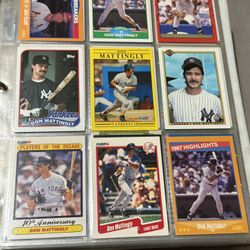 Don Mattingly Baseball Cards $5 Each ! 