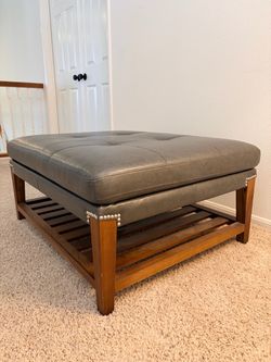 Leather Ottoman