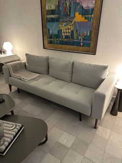 91” Light Gray Sofa Bed / Sleeper Sofa