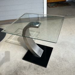 Glass end table