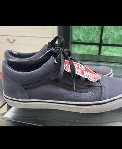 Vans old skool Steel Blue Gray suede Size 6.5 But fit size 8 Women