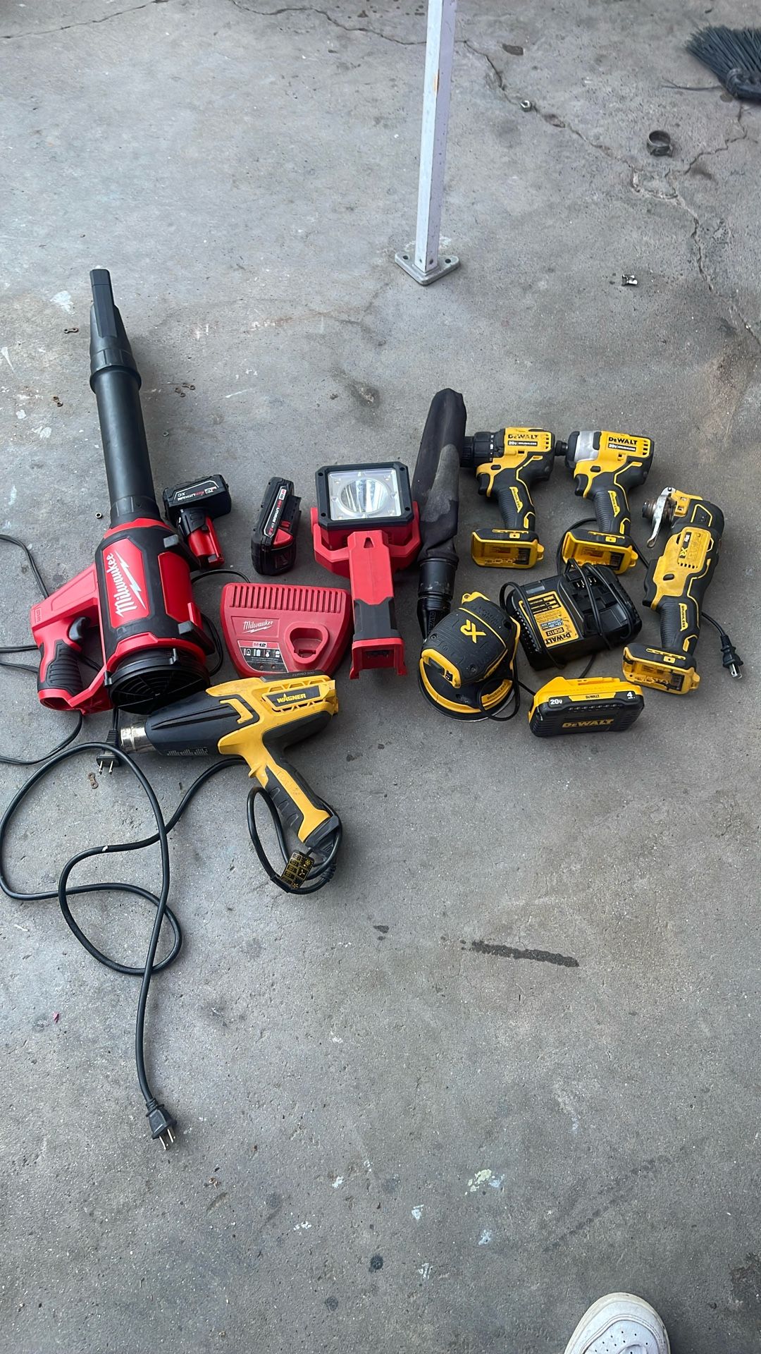 Milwaukee DEWALT power tools