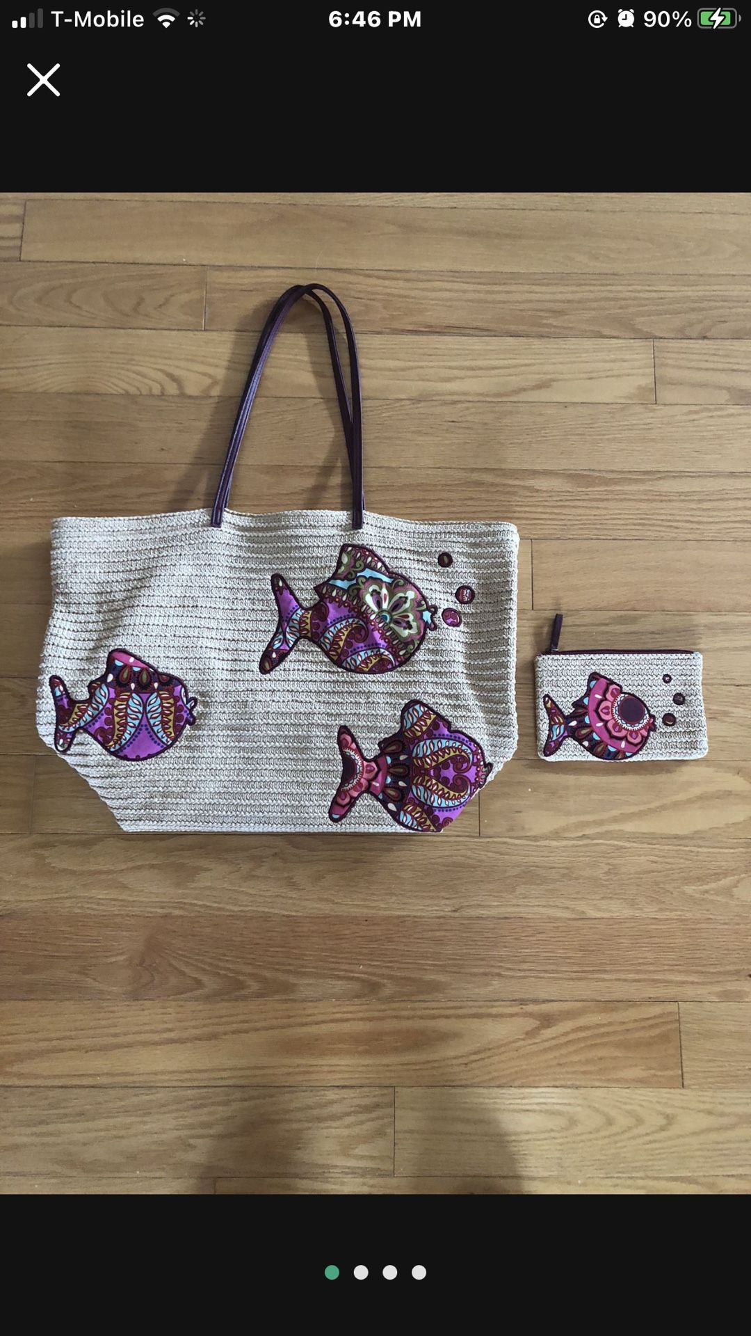 Vera Bradley Tote And Wristlet