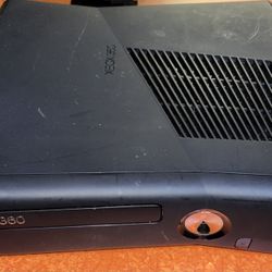 Black XBox 360 with accessories