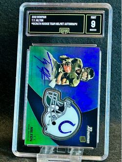 2012 Bowman 🔥 T.Y. Hilton 🔥 Rookie Team Helmet Auto GMA 9 Mint 💎 - Indianapolis Colts