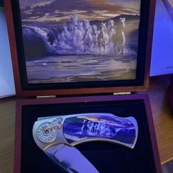 Vintage Folding Kniv With Boxe 1980’s