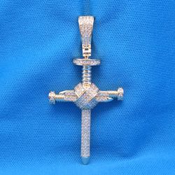 Moissanite 2.12 ctw Ankh Cross Pendant 