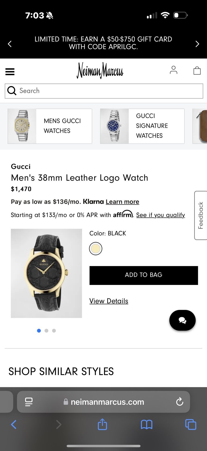 Gucci Men’s Watch
