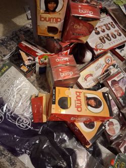 Mixed Lot of Hair Extensions and Wigs
