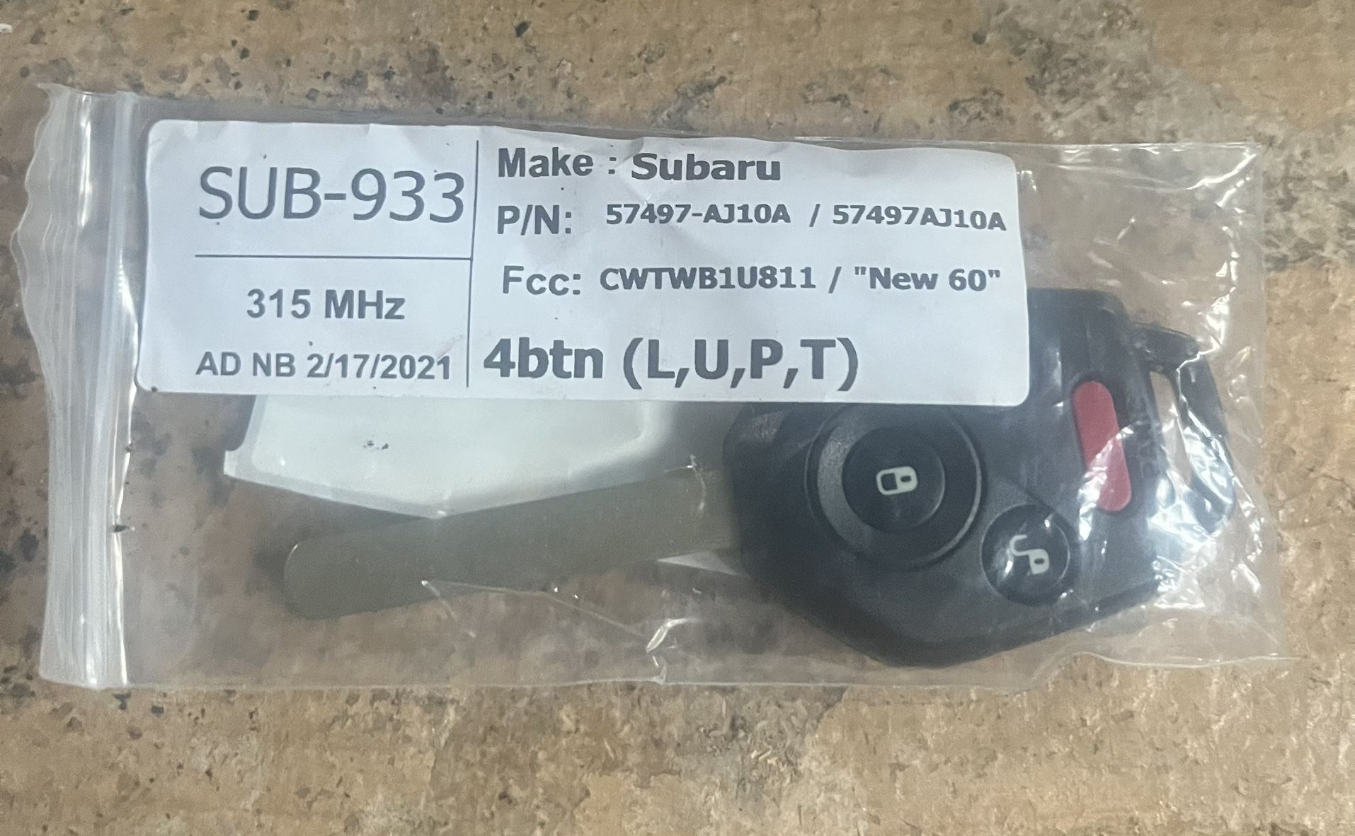 Key Fob For A Subaru
